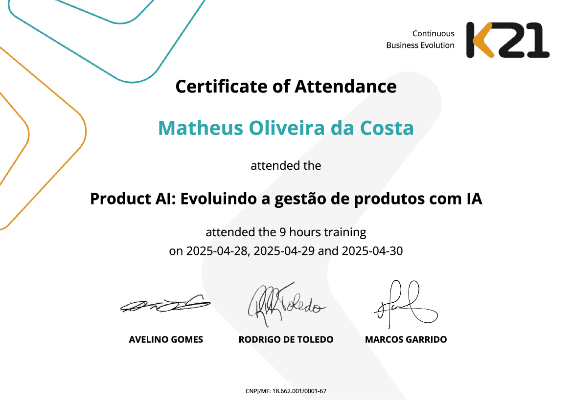 Certificado K21